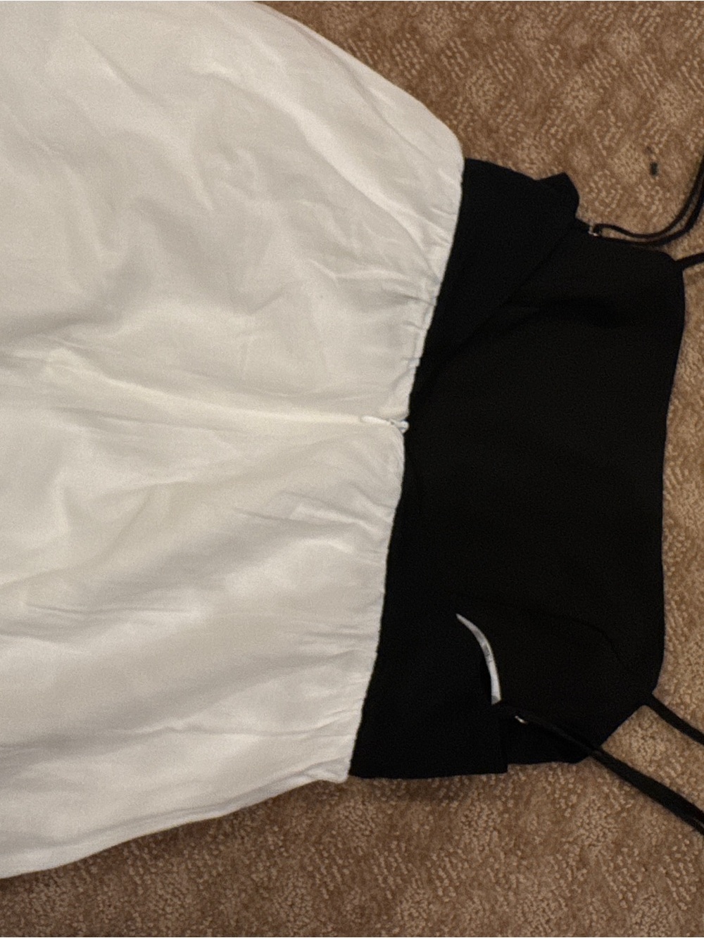 Janie Black and White Color Block Backless Maxi Dress - Picture 7 of 7